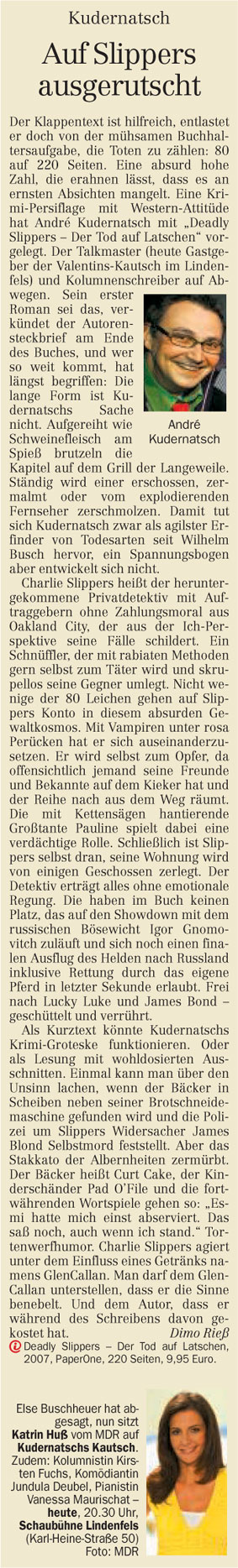 Leipziger Volkszeitung, 14. Februar 2008