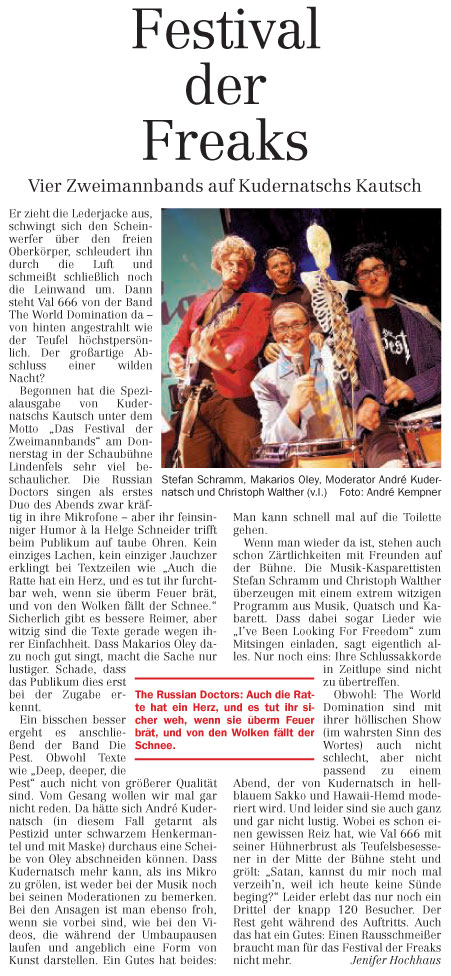 Leipziger Volkszeitung, 7./8. Juni 2008