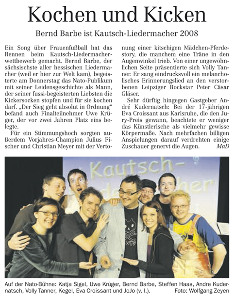 Leipziger Volkszeitung, 20./21. Dezember 2008
